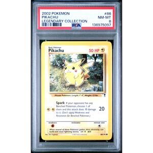 PSA 8 NM-MT Pikachu 86/110 Pokémon 2002 Legendary Collection Non Holo Common